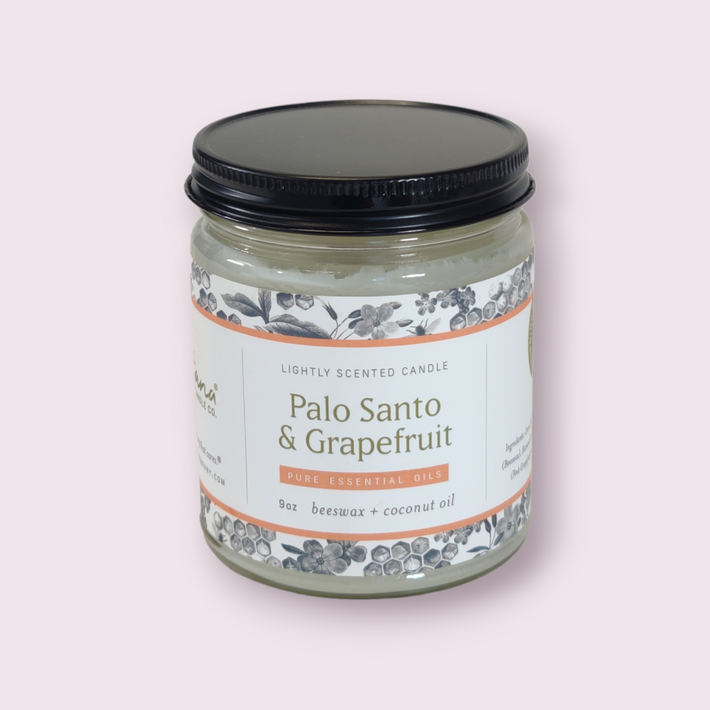 Palo Santo and Pink Grapefruit Essential Oil Jar Candle (9 oz)